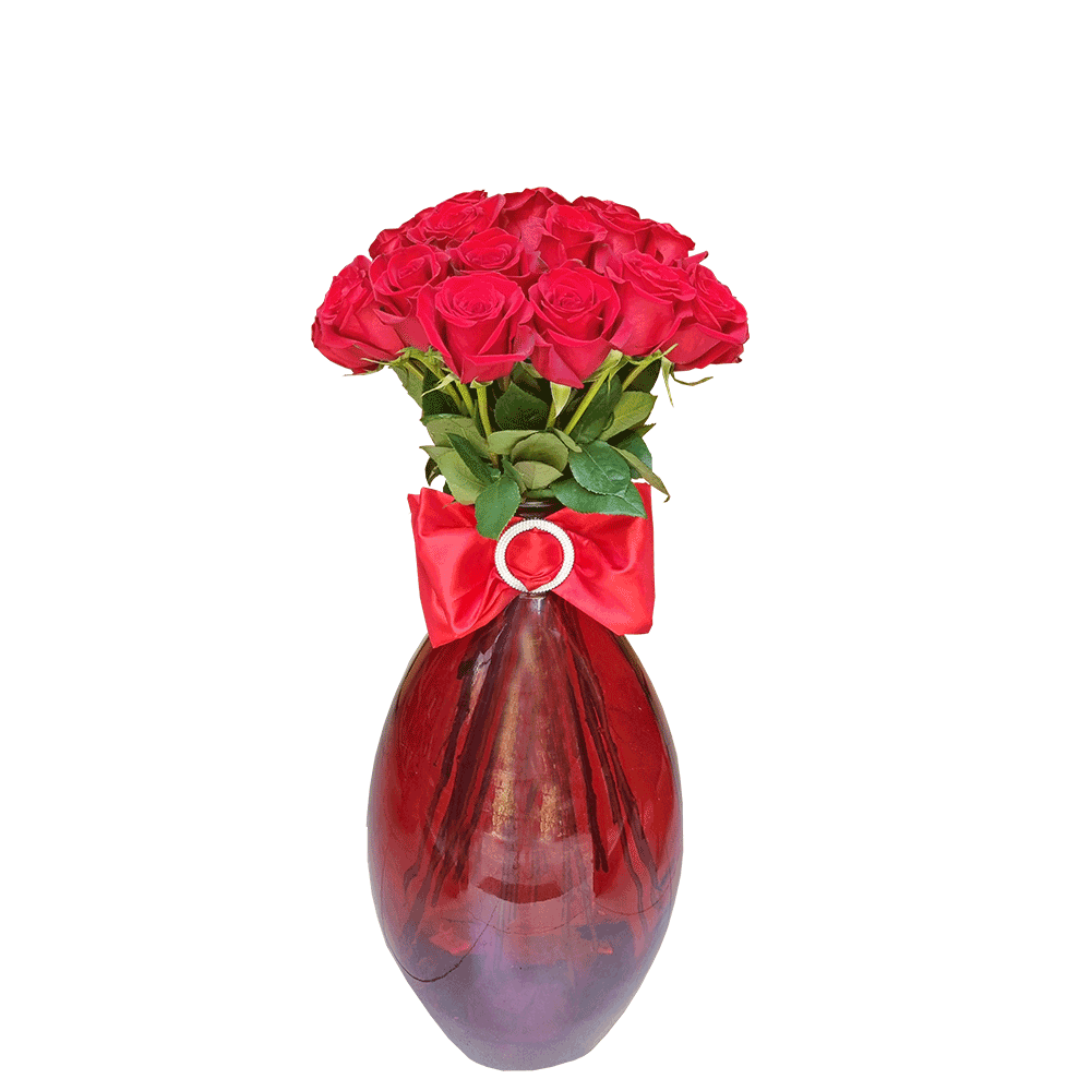 Magične crvene ruže u vazi