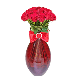 Magične crvene ruže u vazi