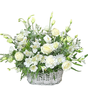 Korpa belog cveća